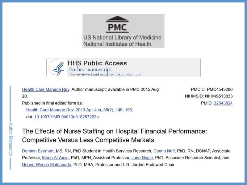 Article | Effects of Nurse Staffing on Hospital Financial Performance